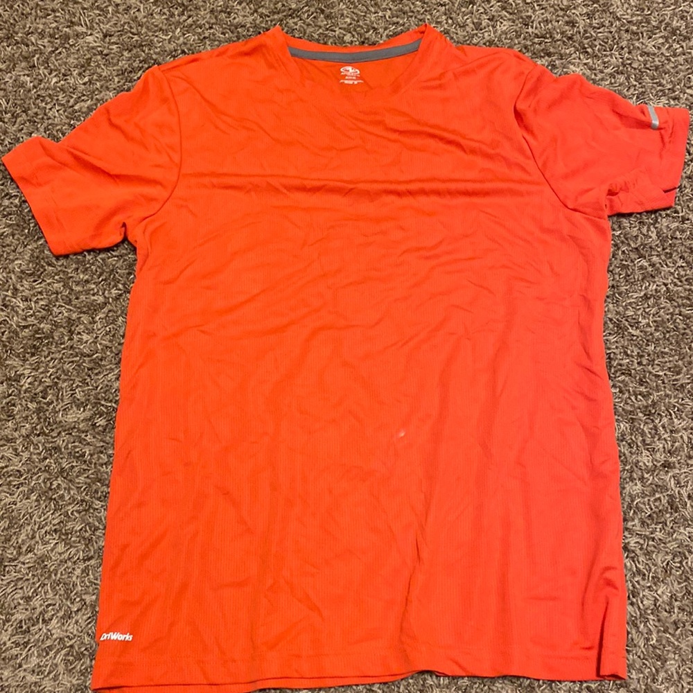 Microfiber orange athletic shirt